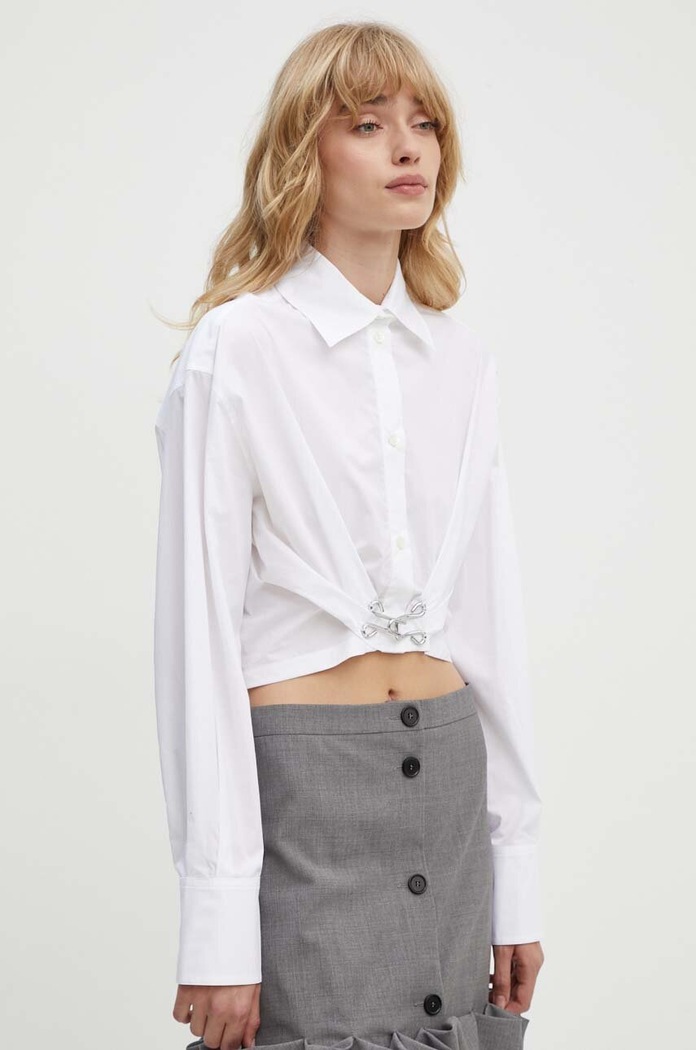 Moschino Jeans koszula bawełniana biały 0203.8231