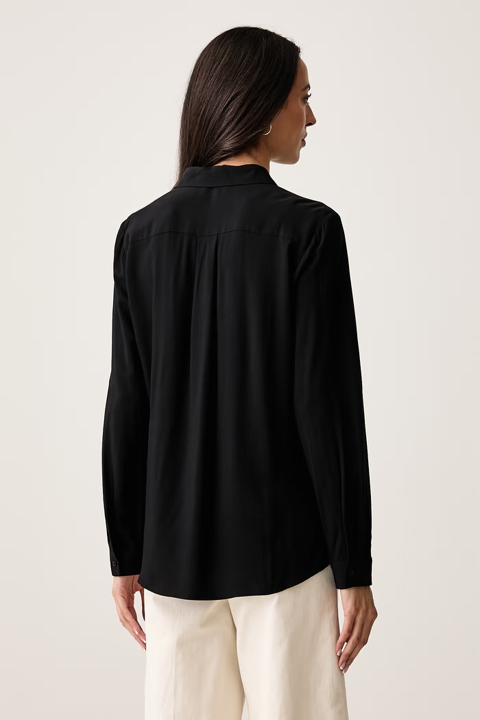 United Colors of Benetton Риза дамска от вискоза 5WPWDQ04R черен SS25