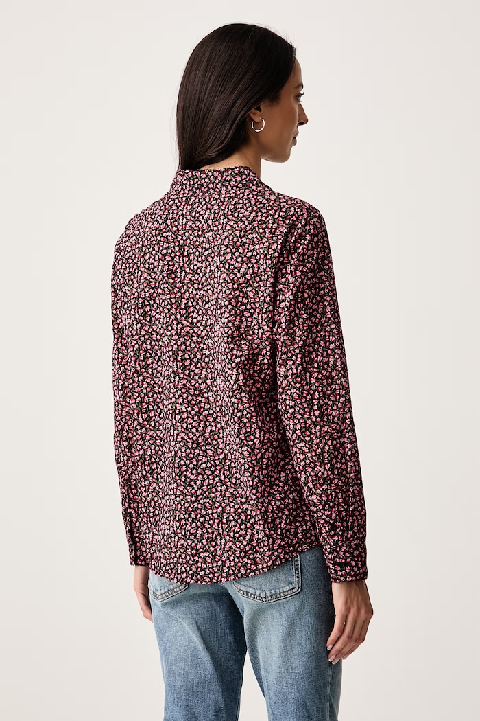 United Colors of Benetton Риза дамска от памук 5OA95Q8U4 черен AW24