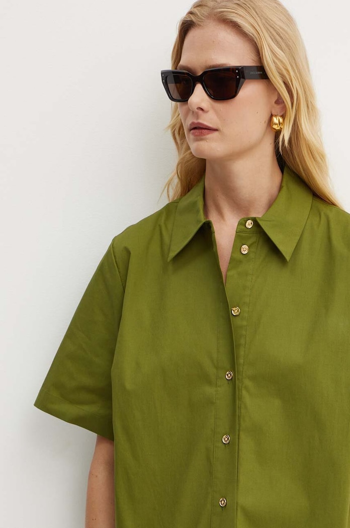 Košeľa MICHAEL Michael Kors zelená MT440MBF4C