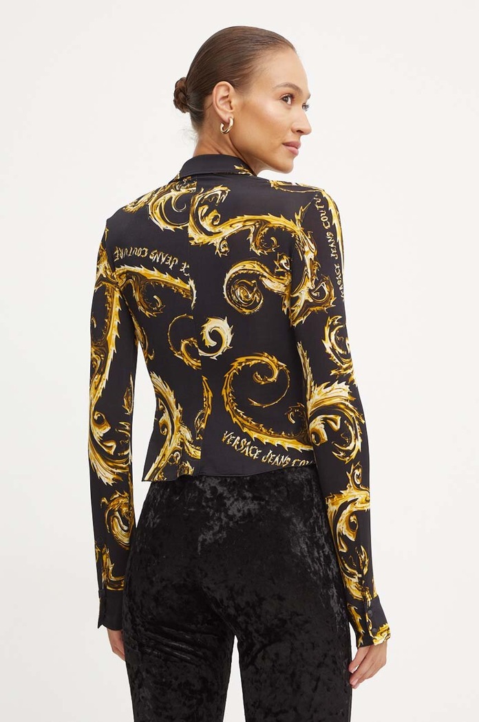 Ρούχα Πουκάμισο Versace Jeans Couture 77HAL213.JS358 μαύρο