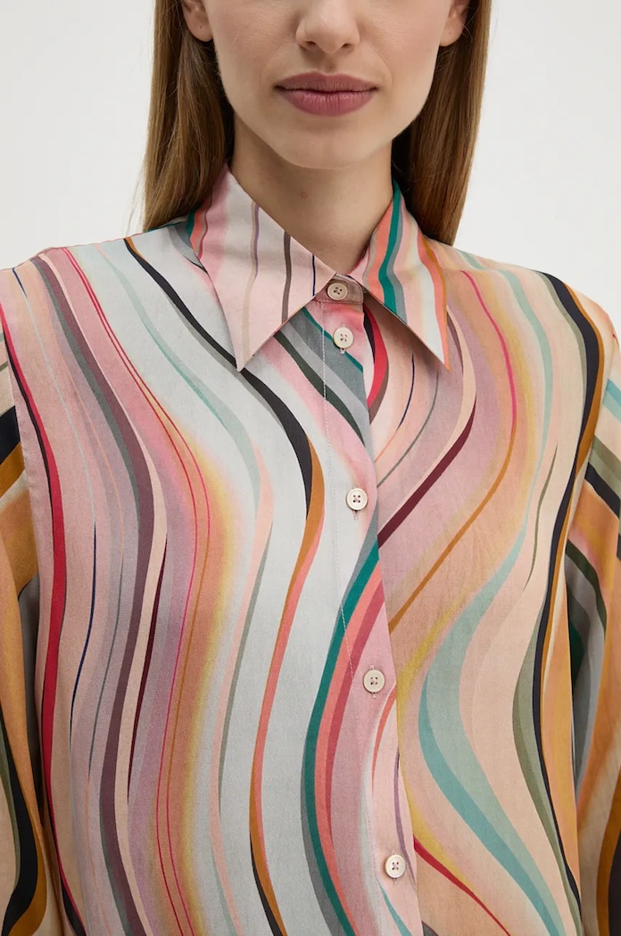 Košeľa s prímesou hodvábu PS Paul Smith W2R.335B.N31190