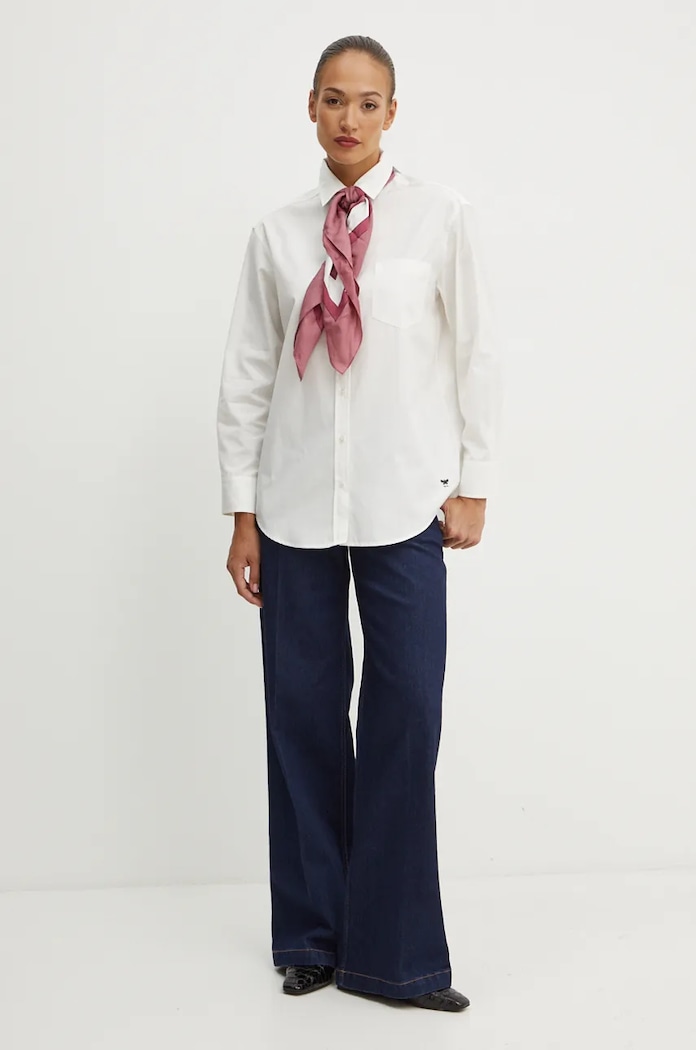 Bavlněná košile Weekend Max Mara 2425196012600 béžová AW24