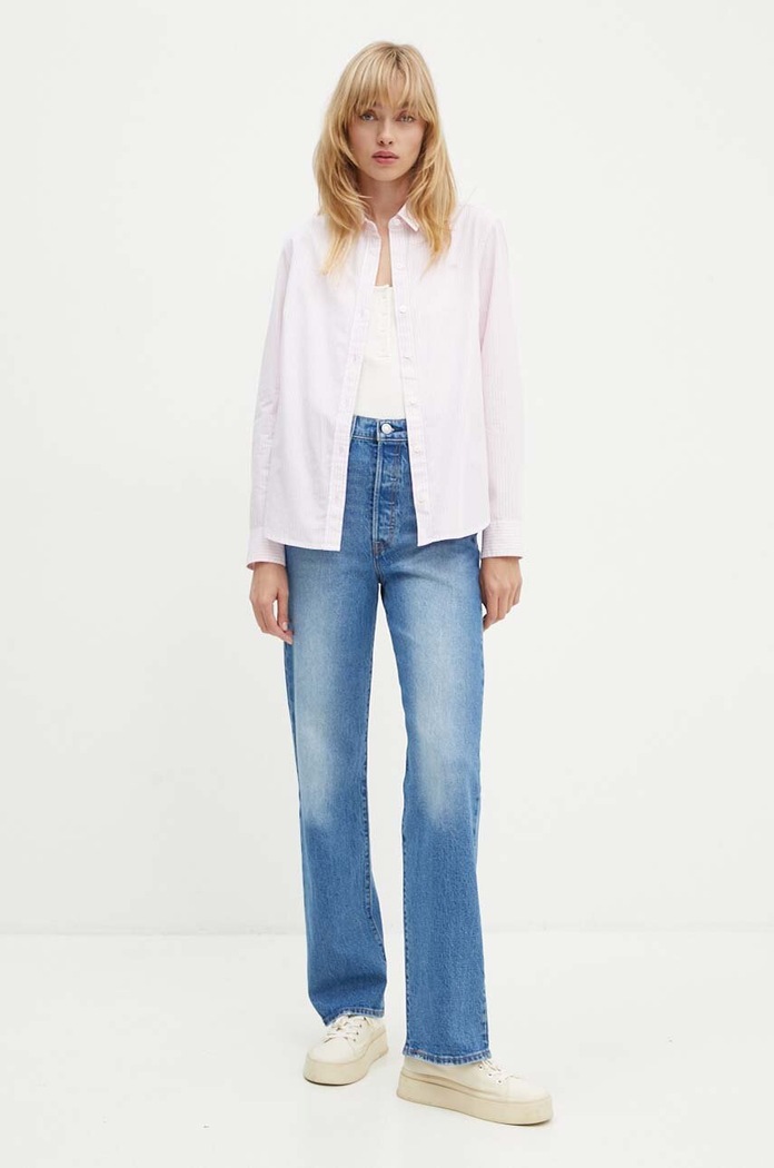 Bombažna srajca Levi's 34574.0031 roza AW24
