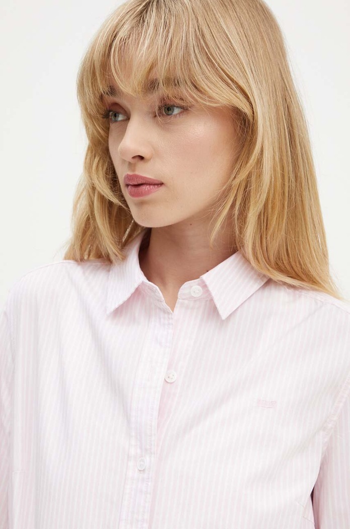 Bombažna srajca Levi's roza 34574.0031