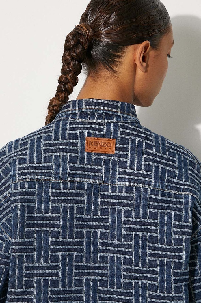 Džínová košile Kenzo Dropped Shoulders Shirt FE62DC2476J3.DS