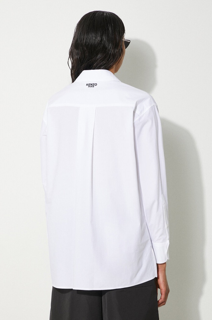 Bavlněná košile Kenzo Boke Flower Oversized Shirt FE62CH2569LS.01 bílá AW24