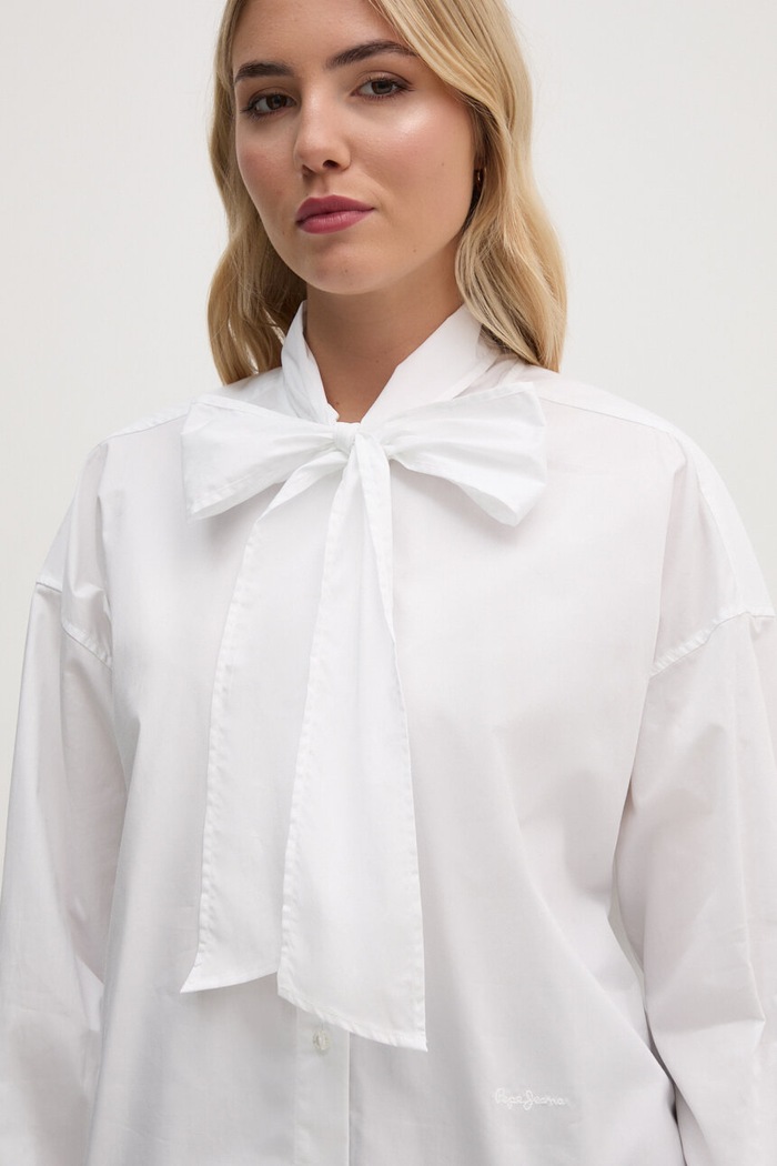 Pepe Jeans koszula bawełniana KARYMA PL304954 biały AW24