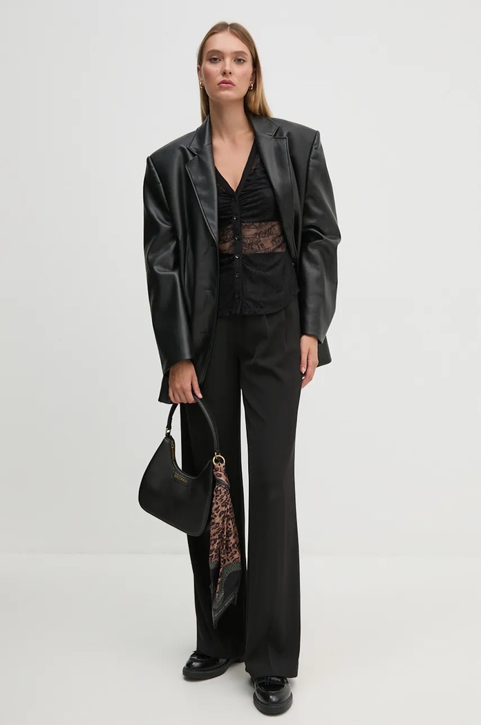 Košile Sisley 59IWLQ07O černá AW24