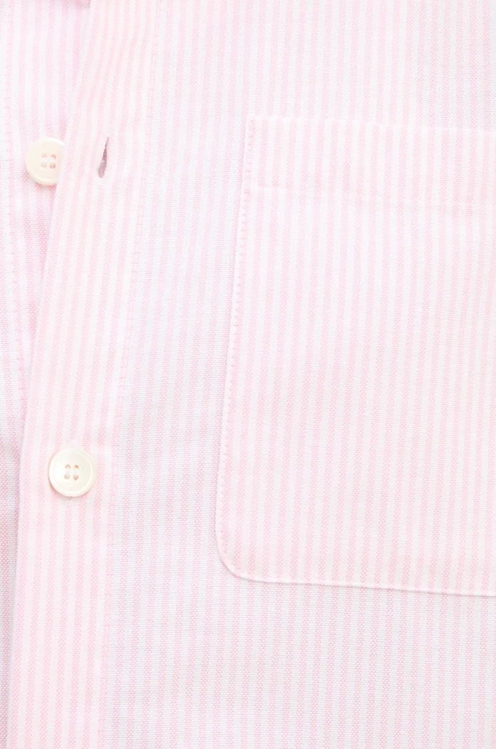A.P.C. koszula bawełniana chemise boyfriend logo COGUH.F12550 różowy