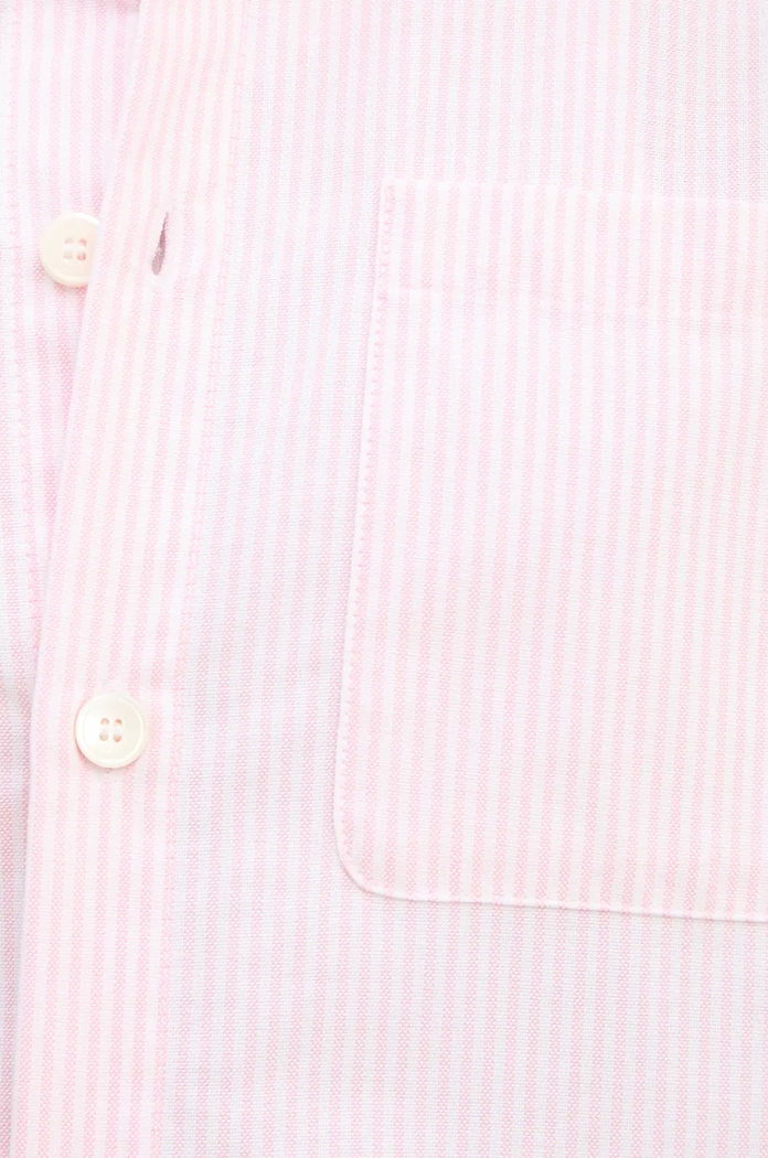 A.P.C. koszula bawełniana chemise boyfriend logo COGUH.F12550 różowy