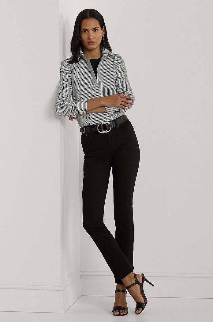 Odzież Lauren Ralph Lauren koszula bawełniana 200859048 czarny