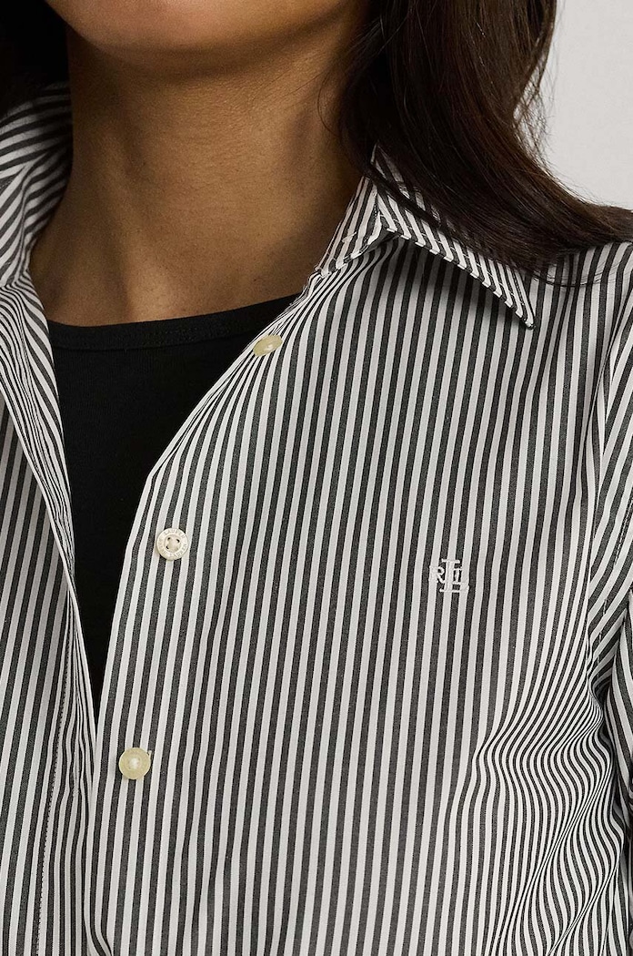 Lauren Ralph Lauren koszula bawełniana czarny 200859048