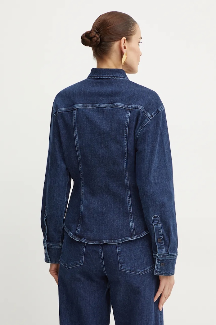 Îmbrăcăminte Ivy Oak camasa jeans IO112343 bleumarin
