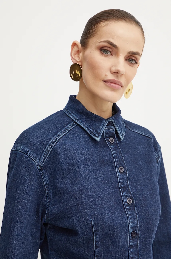 Ivy Oak camasa jeans bleumarin IO112343