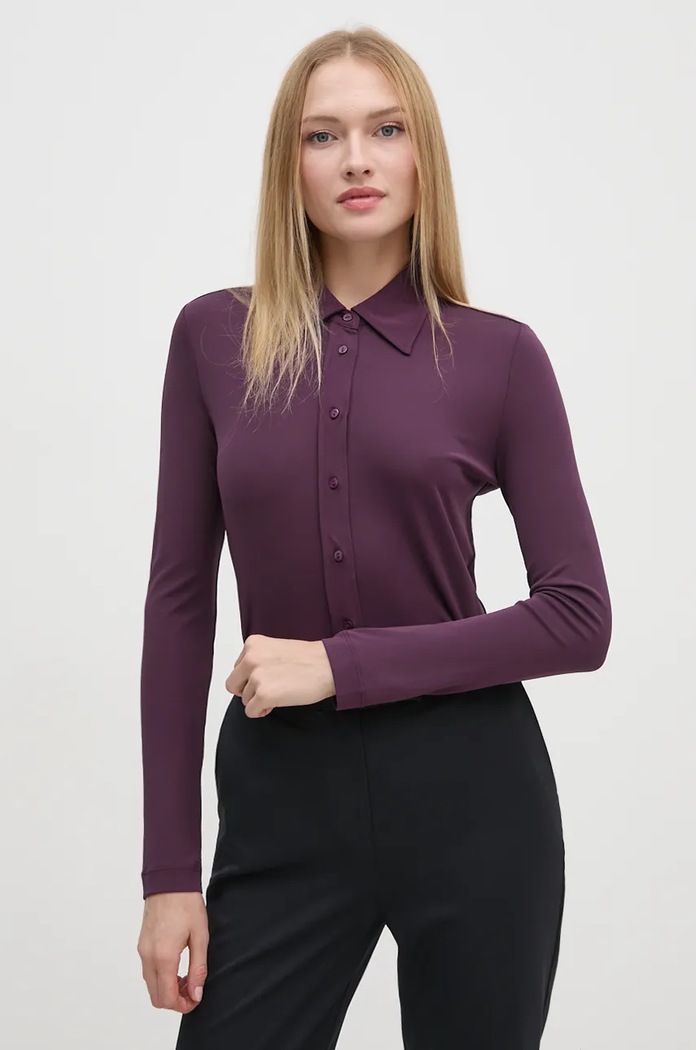 Košulja Sisley casual ljubičasta 54HXLQ087