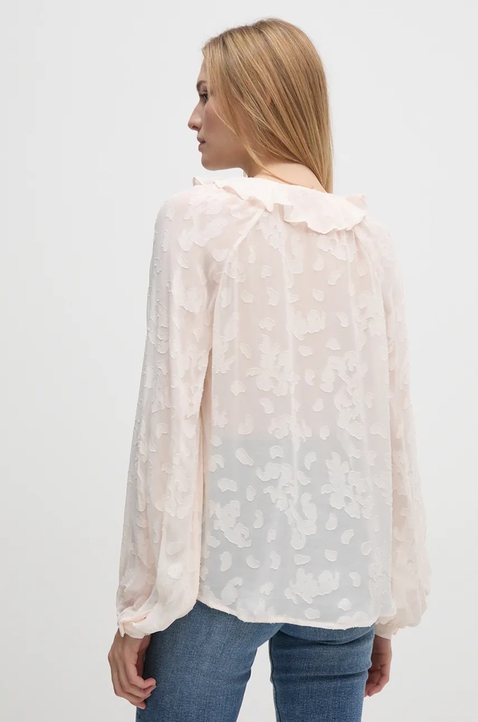 Oblečení Halenka Sisley 5RL8LQ084 béžová