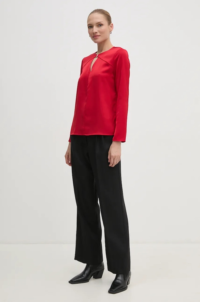 Halenka Calvin Klein K20K207650 červená AW24