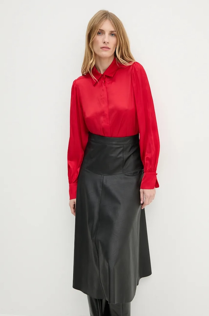 Košile ZADIG&VOLTAIRE hladký červená WWSH00583