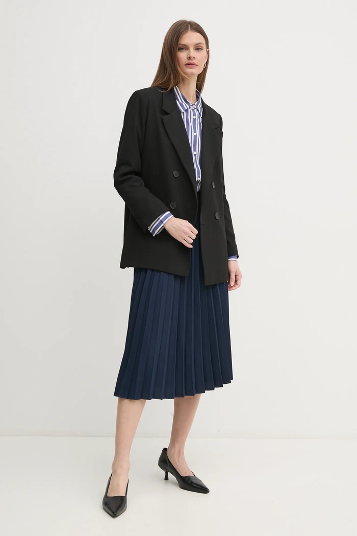 Bavlnená košeľa Tommy Hilfiger WW0WW45612 tmavomodrá SS25