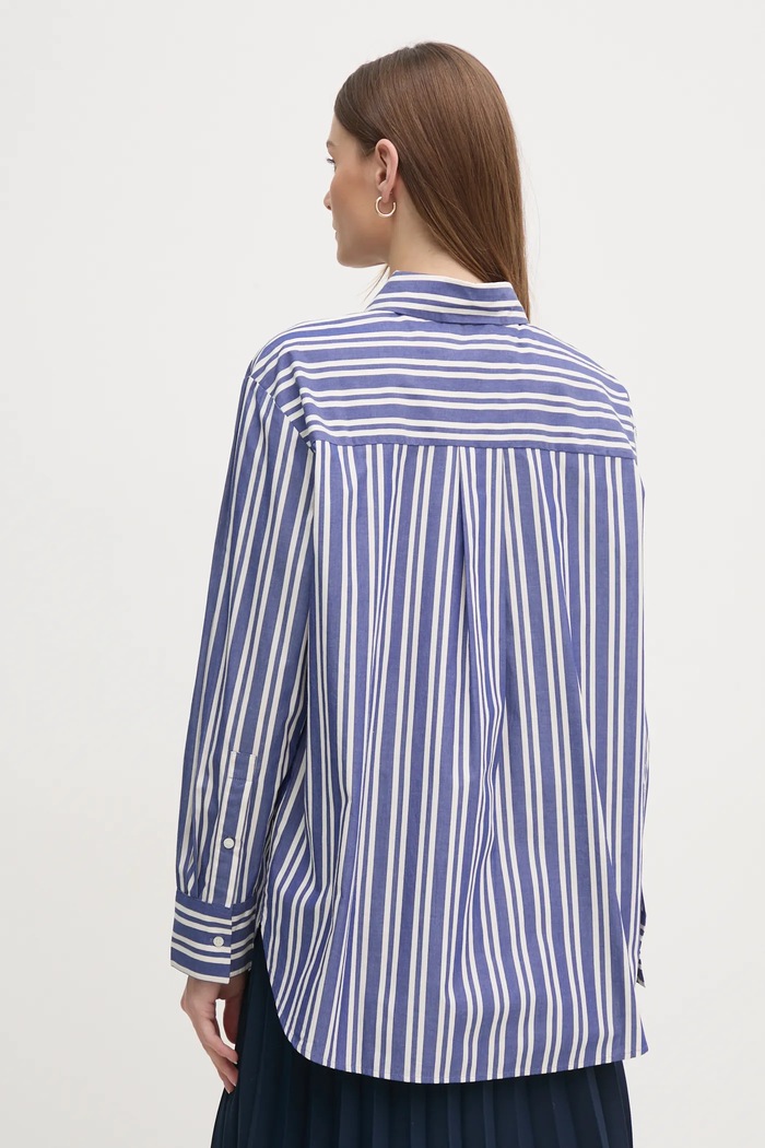 Oblečenie Bavlnená košeľa Tommy Hilfiger WW0WW45612 tmavomodrá