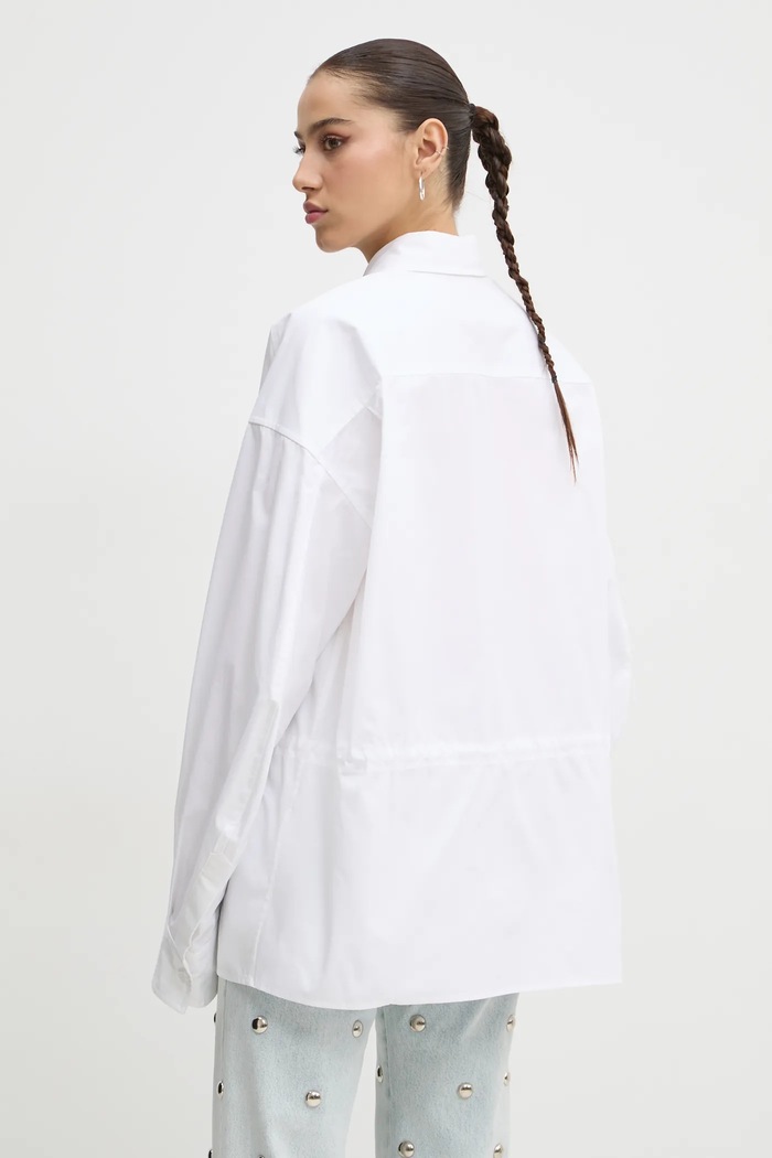 Odzież Fiorucci koszula bawełniana U01FMTLO230CO02WH01 biały