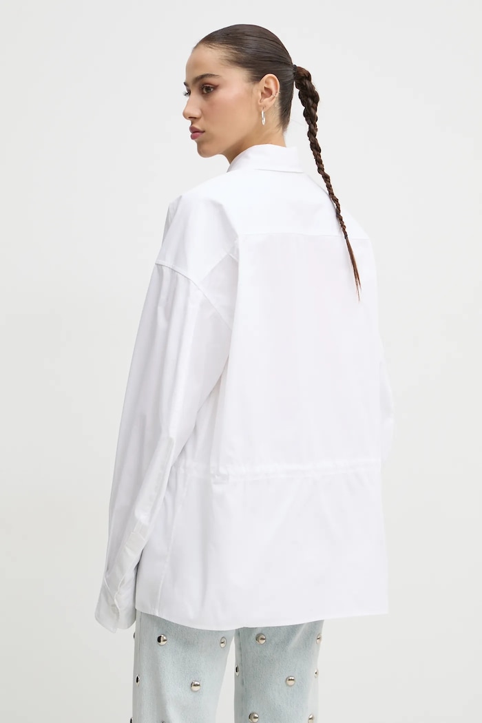 Odzież Fiorucci koszula bawełniana U01FMTLO230CO02WH01 biały