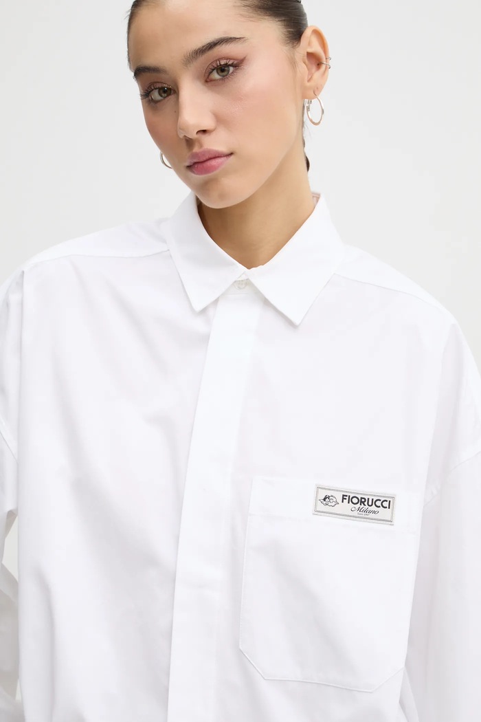 Fiorucci koszula bawełniana biały U01FMTLO230CO02WH01