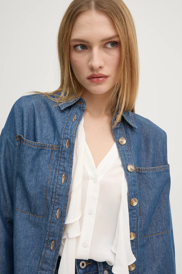 Pedro del Hierro koszula jeansowa niebieski 6638223