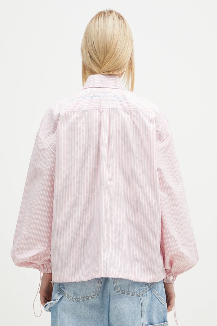 Clothing Fiorucci cotton shirt Elasticated Balloon Sleeve W01FPTLO170CO01PN03 pink