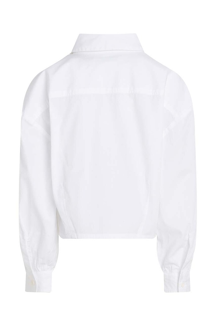 Otroška bombažna srajca Calvin Klein Jeans IG0IG02525.9BYH.104.116 bela AW24