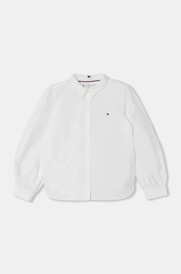 Dječja pamučna košulja Tommy Hilfiger Planet friendly bijela KG0KG08106.9BYH.128.176