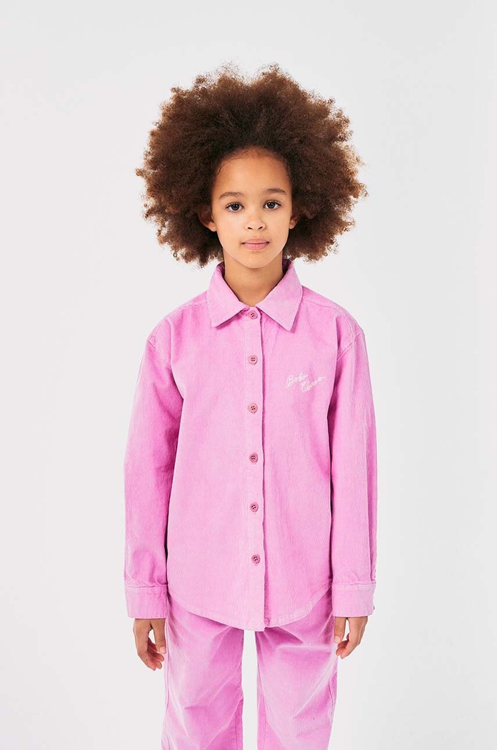 Дитяча бавовняна сорочка Bobo Choses casual рожевий 224AC032