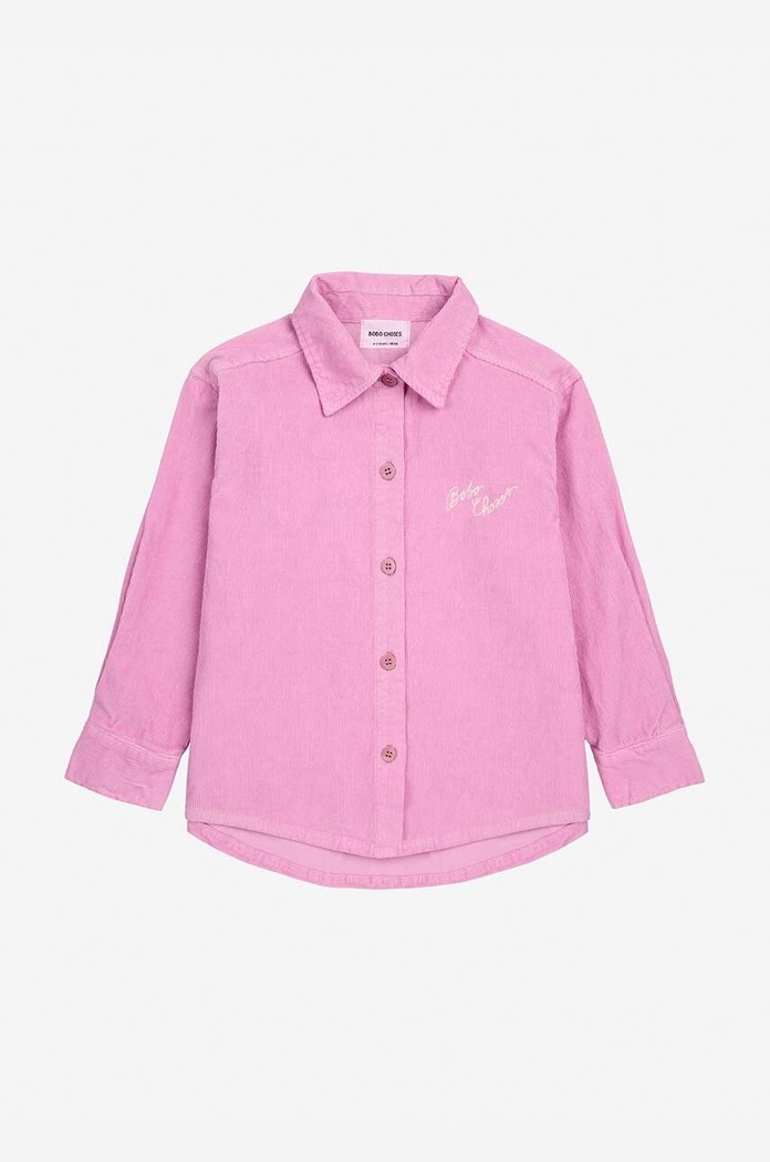 Дитяча бавовняна сорочка Bobo Choses 224AC032 рожевий AW24