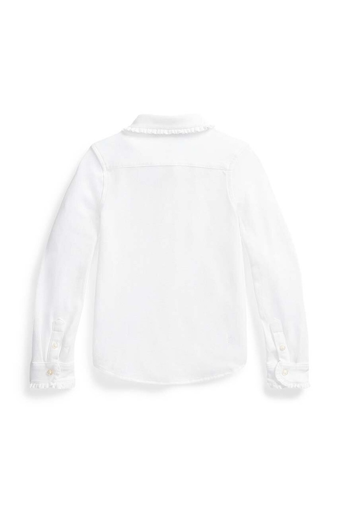 Детская хлопковая рубашка Polo Ralph Lauren 312901132002 белый AW24