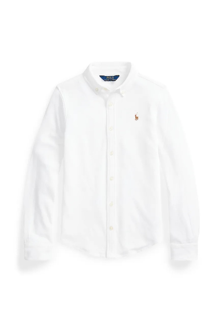Detská bavlnená košeľa Polo Ralph Lauren 313901132002 biela AW25