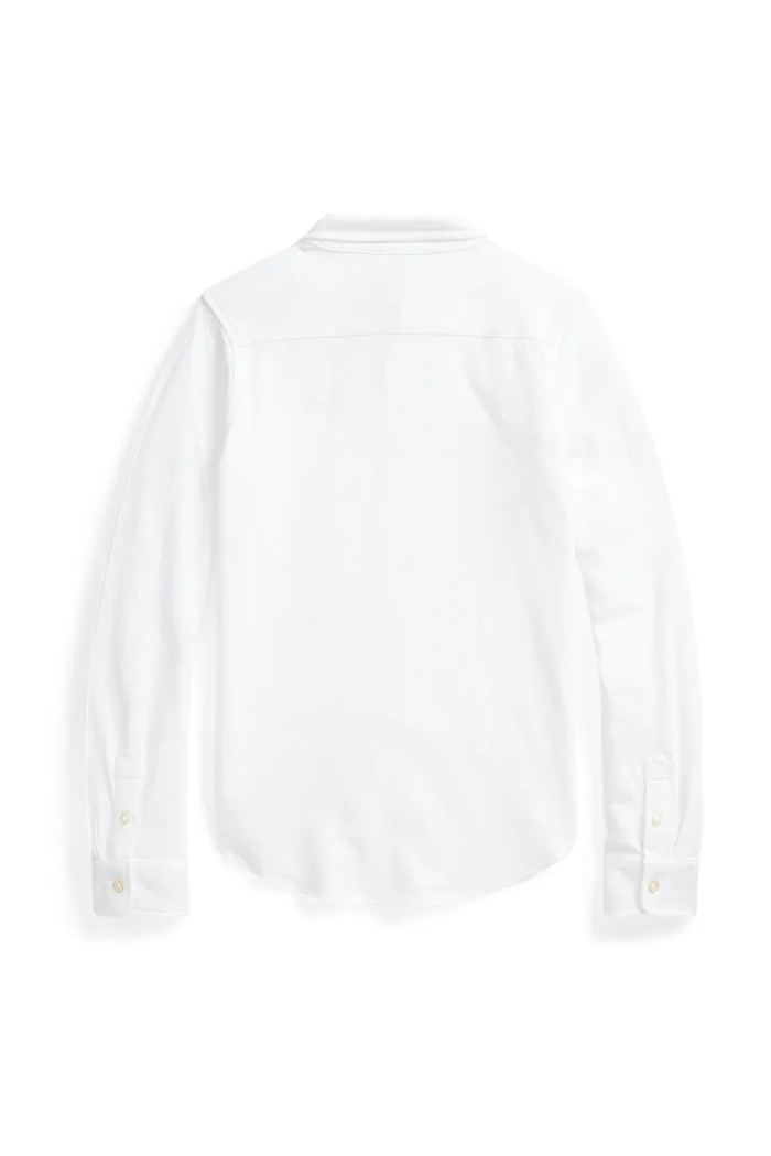 Dievča Detská bavlnená košeľa Polo Ralph Lauren 313901132002 biela