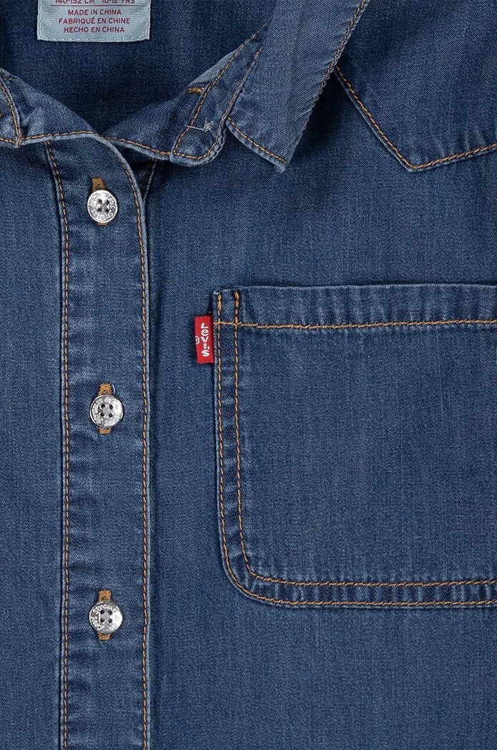 Κοριτσίστικα Παιδικό τζιν πουκάμισο Levi's L/S WESTERN DENIM SHIRT 4EL063 μπλε