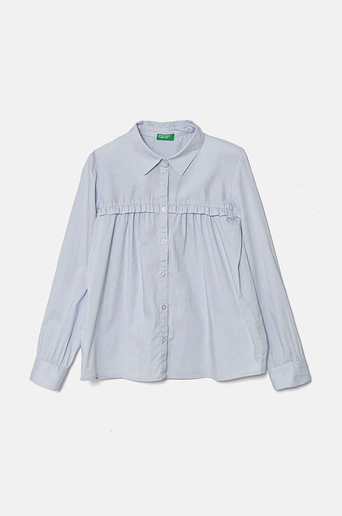 Detská košeľa United Colors of Benetton jemný vzor modrá 5PKACQ00M.G.Repro.9BYH