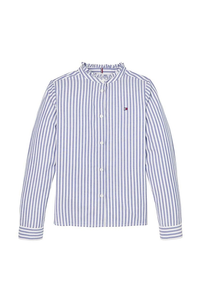Dječja pamučna košulja Tommy Hilfiger KG0KG08230.9BYH.104.122 plava AW24