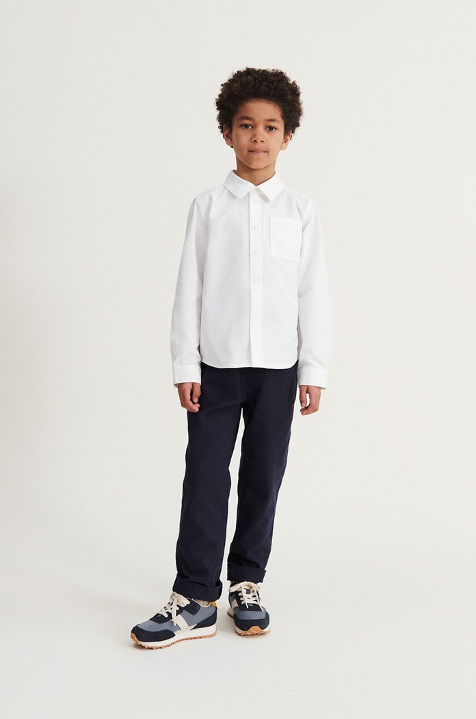 Παιδικό βαμβακερό πουκάμισο Liewood Costa Shirt LW17807 λευκό