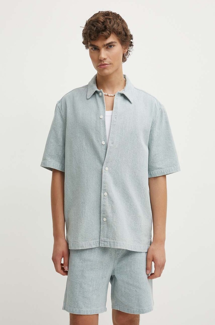 Samsoe Samsoe camasa jeans SAAYO albastru M24200078