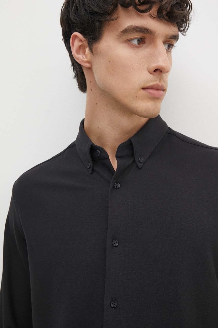 Bavlněná košile Calvin Klein černá K10K113311