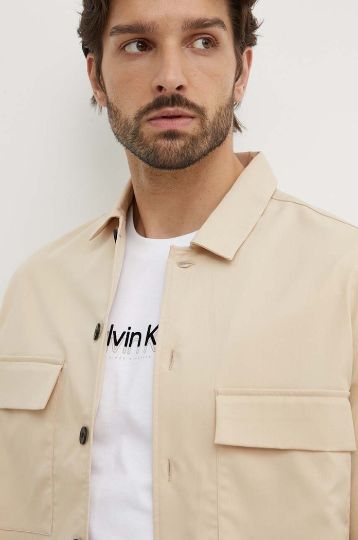 Košile Calvin Klein K10K112988 béžová