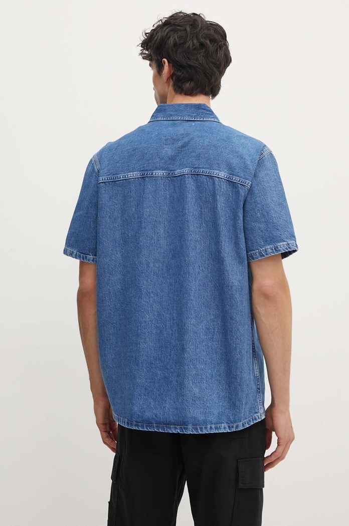 Odzież Calvin Klein Jeans koszula jeansowa J30J325748 niebieski