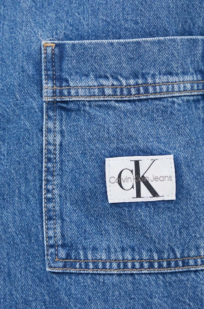 Calvin Klein Jeans koszula jeansowa J30J325748 niebieski