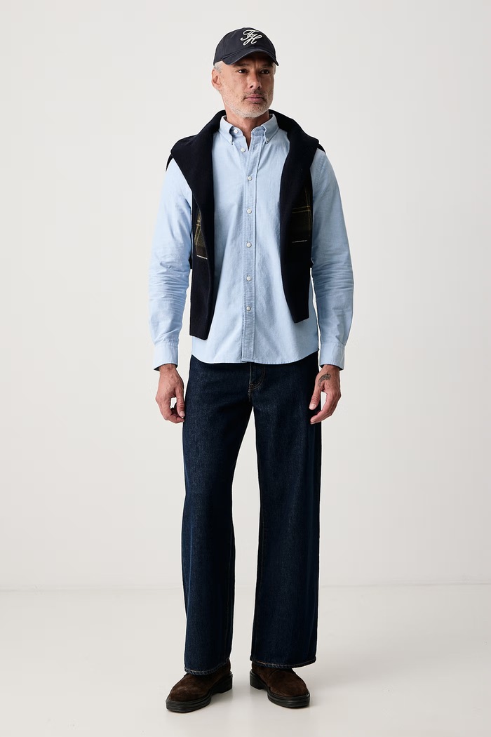 Tommy Hilfiger Koszula męska bawełniana MW0MW35774 niebieski SS26