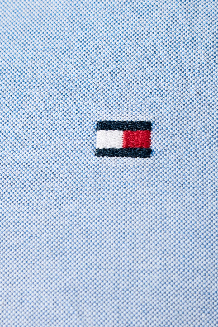 Koszula męska bawełniana Tommy Hilfiger niebieski MW0MW35774