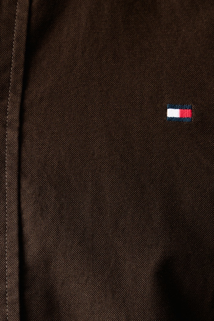 Koszula męska bawełniana Tommy Hilfiger brązowy MW0MW35774
