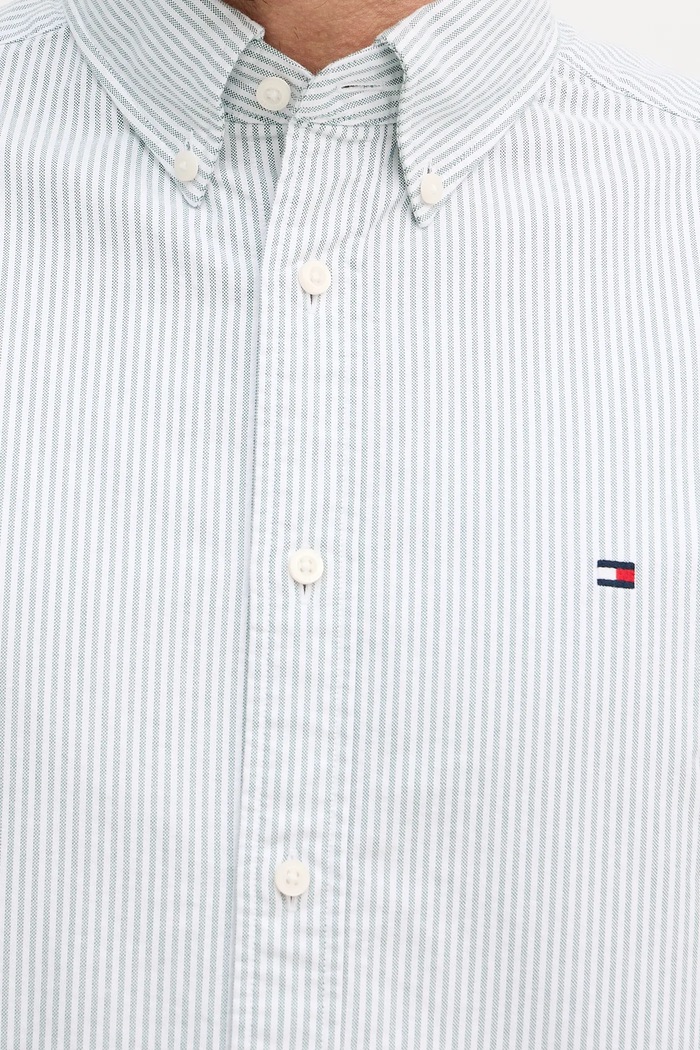 Βαμβακερό πουκάμισο Tommy Hilfiger MW0MW36238 πράσινο